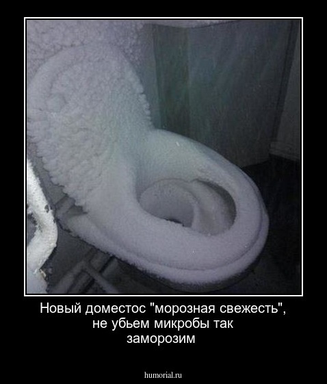 Новый доместос "морозная свежесть", не убьем микробы так заморозим