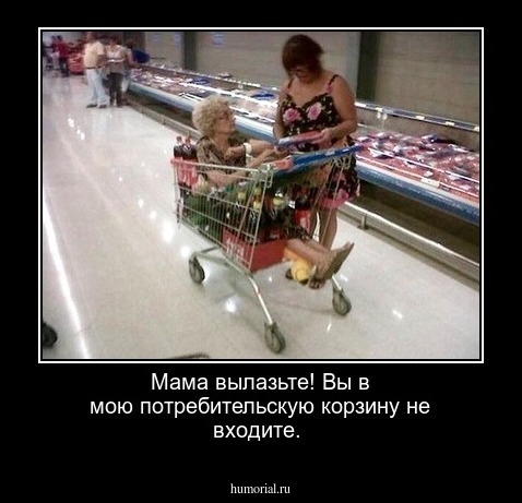 Мама вылазьте! Вы в мою потребительскую корзину не входите.