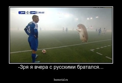 -Зря я вчера с русскими братался...