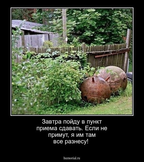 Завтра пойду в пункт приема сдавать. Если не примут, я им там все разнесу!