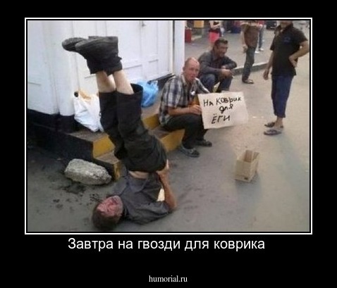 Завтра на гвозди для коврика 