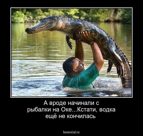  А вроде начинали с рыбалки на Оке...Кстати, водка ещё не кончилась