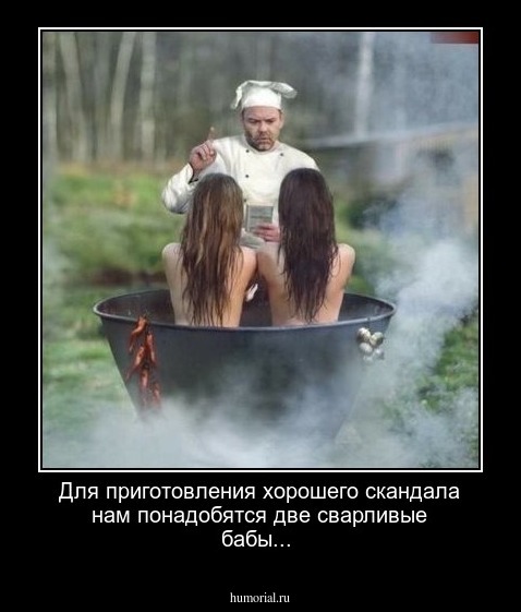 Для приготовления хорошего скандала нам понадобятся две сварливые бабы...
