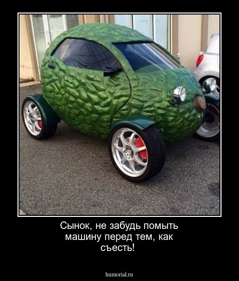 Сынок, не забудь помыть машину перед тем, как съесть!