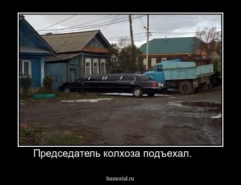 Председатель колхоза подъехал.     