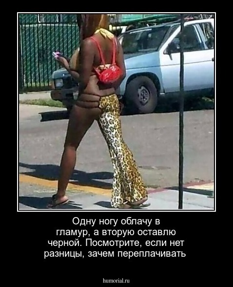 Одну ногу облачу в гламур, а вторую оставлю черной. Посмотрите, если нет разницы, зачем переплачивать