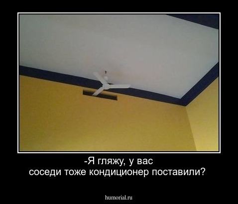 -Я гляжу, у вас соседи тоже кондиционер поставили?