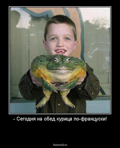 - Сегодня на обед курица по-француски!

