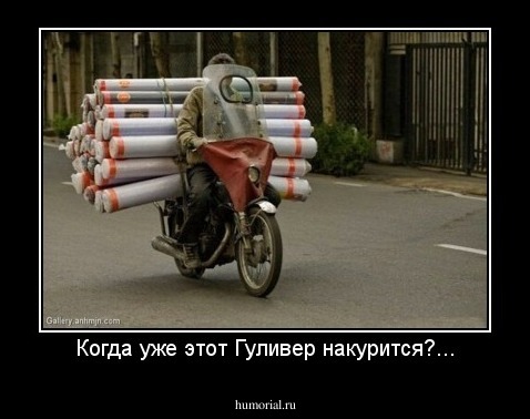 Когда уже этот Гуливер накурится?...