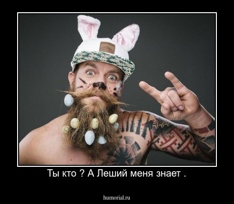 Ты кто ? А Леший меня знает .