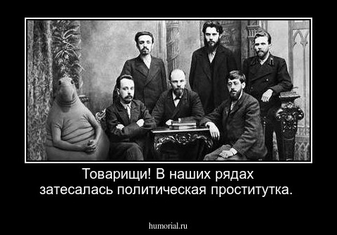 Товарищи! В наших рядах затесалась политическая проститутка.