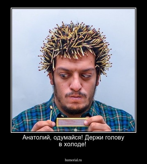 Анатолий, одумайся! Держи голову в холоде!