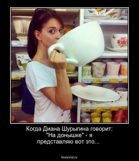 Когда Диана Шурыгина говорит: "На донышке" - я представляю вот это...