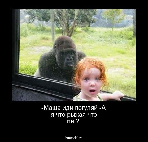 -Маша иди погуляй
-А я что рыжая что ли ?