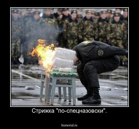 Стрижка "по-спецназовски".