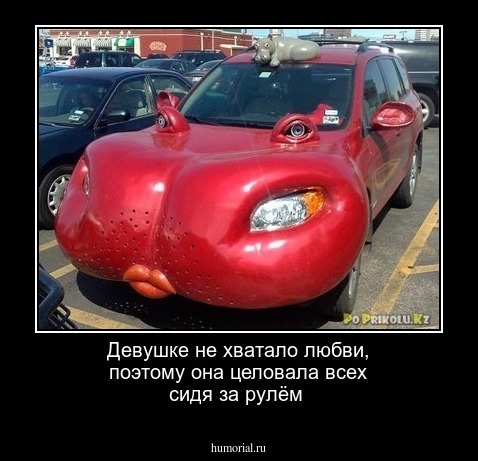 Девушке не хватало любви, поэтому она целовала всех сидя за рулём 