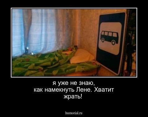 я уже не знаю, как намекнуть Лене.  Хватит жрать!