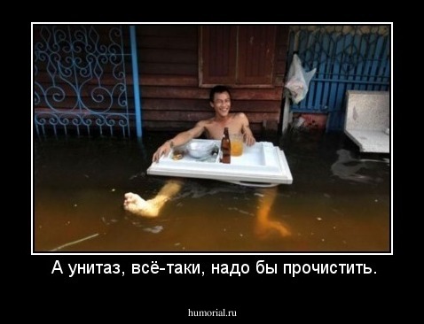  А унитаз, всё-таки, надо бы прочистить.