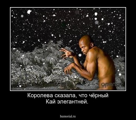 Королева сказала, что чёрный Кай элегантней.