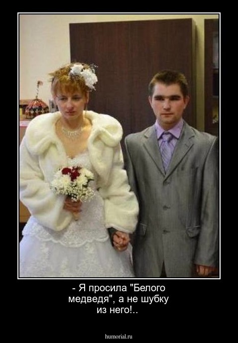 - Я просила "Белого медведя", а не шубку из него!..