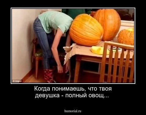 Когда понимаешь, что твоя девушка - полный овощ...