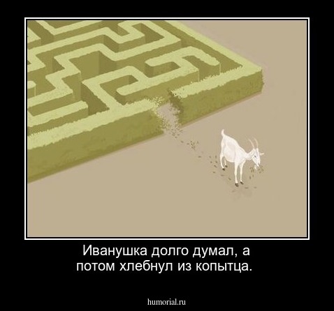 Иванушка долго думал, а потом хлебнул из копытца.