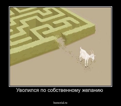 Уволился по собственному желанию 