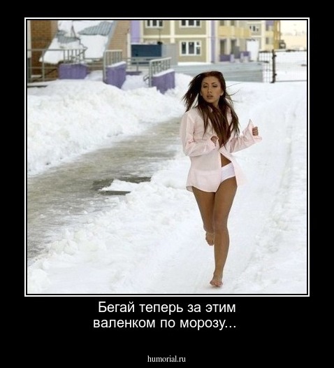 Бегай теперь за этим валенком по морозу...