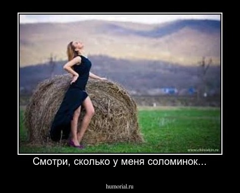 Смотри, сколько у меня соломинок...