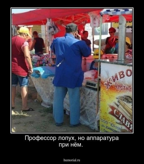 Профессор лопух,  но аппаратура при нём. 