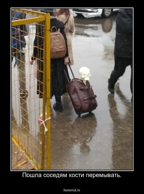 Пошла соседям кости перемывать.