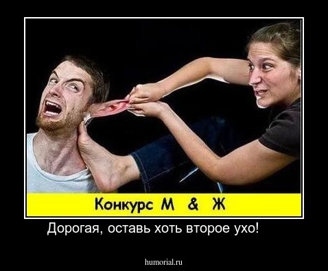 Дорогая, оставь хоть второе ухо!     
