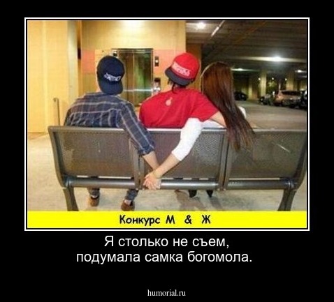 Я столько не съем, подумала самка богомола.