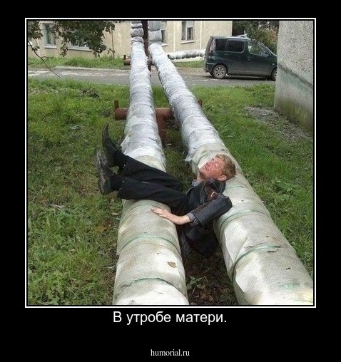 В утробе матери.