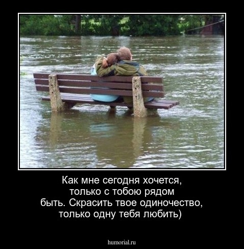 Как мне сегодня хочется, только с тобою рядом быть.
Скрасить твое одиночество, только одну тебя любить)