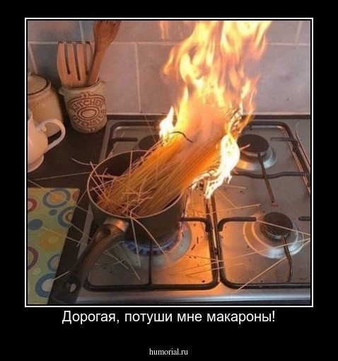 Дорогая, потуши мне макароны!