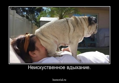 Неискуственное вдыхание.