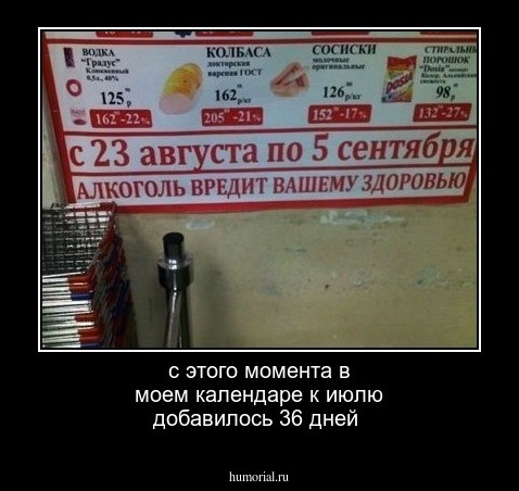 с этого момента в моем календаре к июлю добавилось 36 дней