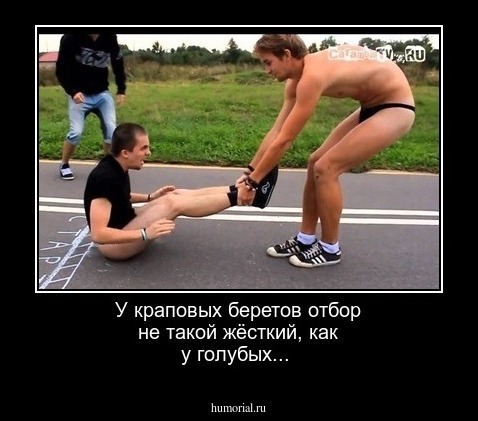 У краповых беретов отбор не такой жёсткий, как у голубых...