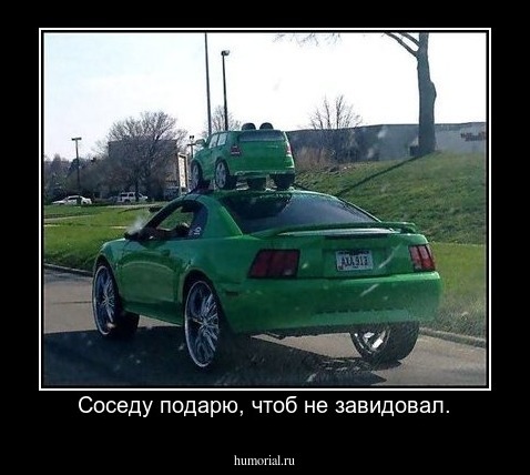 Соседу подарю, чтоб не завидовал.