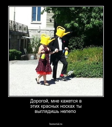 Дорогой,  мне кажется  в этих  красных носках ты  выглядишь нелепо