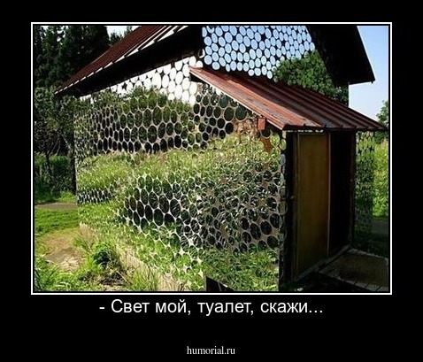 - Свет мой, туалет, скажи...