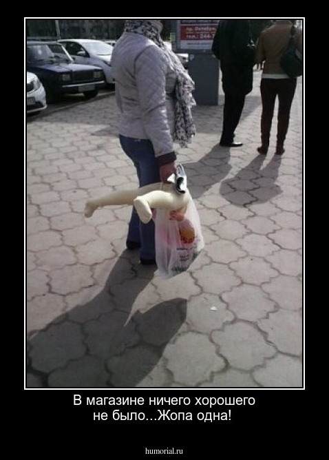 В магазине ничего хорошего не было...Жопа одна!