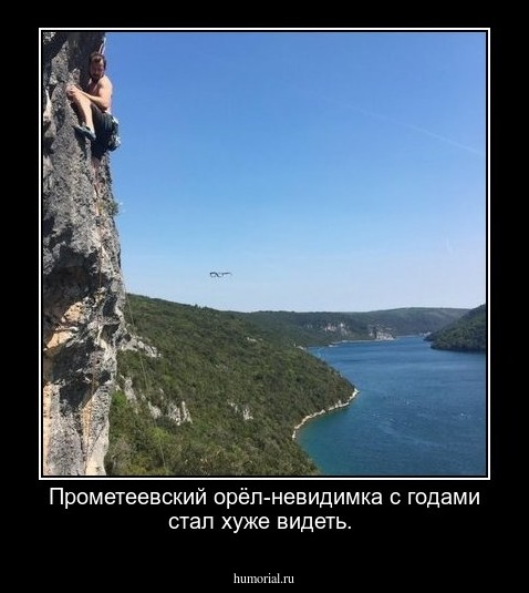 Прометеевский орёл-невидимка с годами стал хуже видеть.
