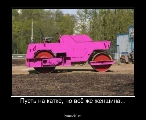 Пусть на катке, но всё же женщина...