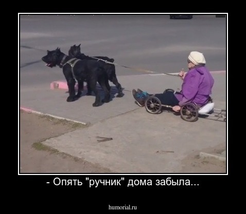- Опять "ручник" дома забыла...