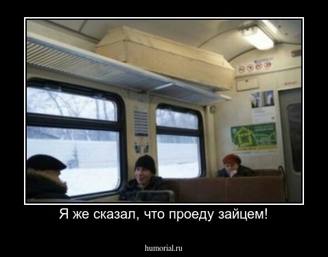 Я же сказал, что проеду зайцем!