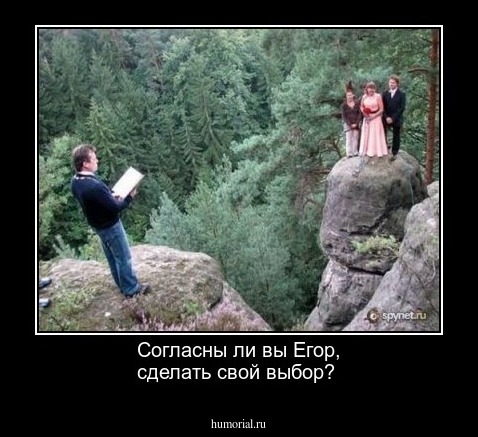 Согласны ли вы Егор,  сделать свой выбор? 