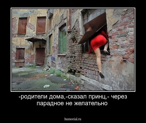 -родители дома,-сказал принц,- через парадное не желательно