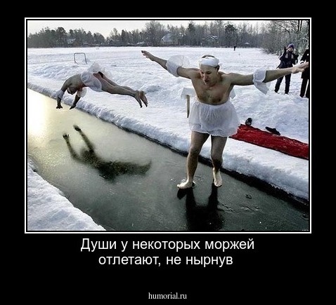 Души у некоторых моржей отлетают,  не нырнув